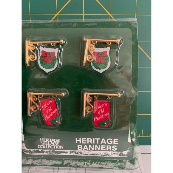 Department 56 Heritage Banners Set of 3 - New - Picture 5 of 6